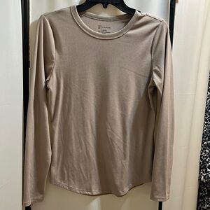 No Boundaries Taupe Long Sleeve Tee